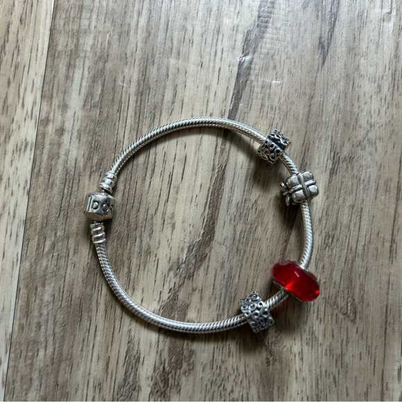 Pandora Christmas sterling Silver 925 ALE Charm Bracelet with charms 925 ALE - Picture 3 of 10